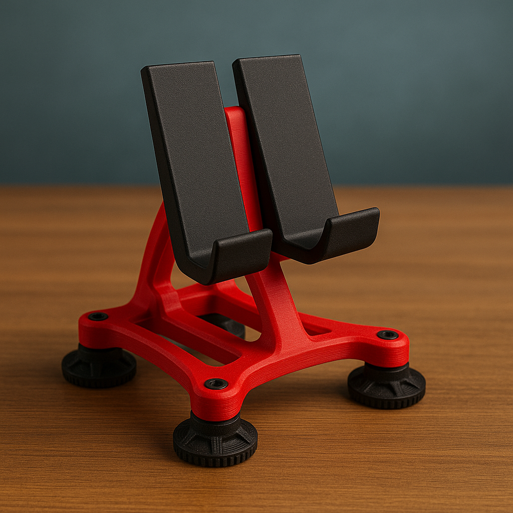 support smartphone rouge